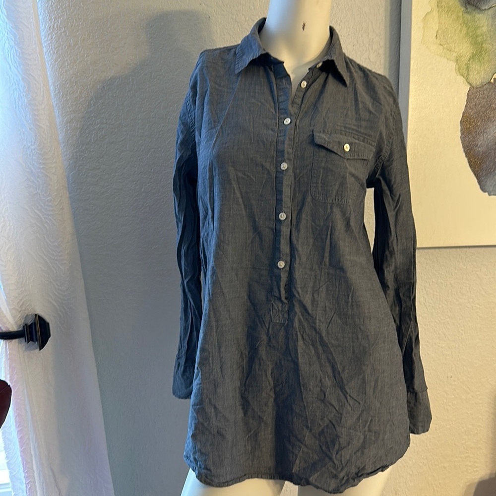 J. Crew Womens Long Sleeve Pullover Button